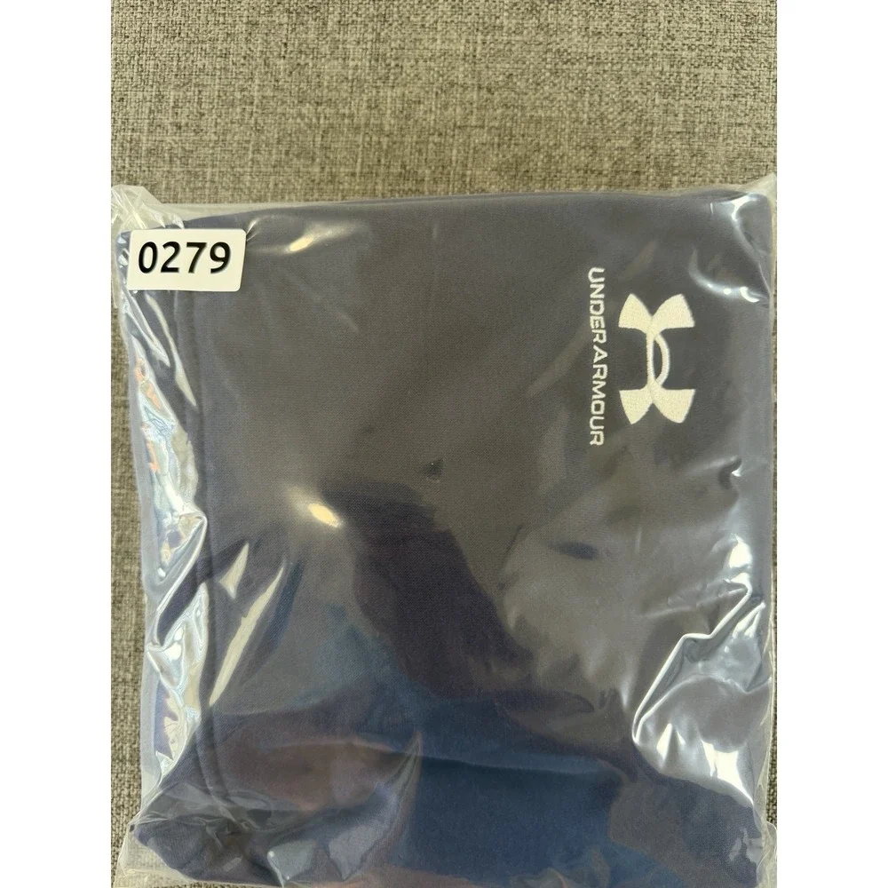 Under Armour Fleece Shorts Men's Medium Navy Blue Drawstring Logo NWT